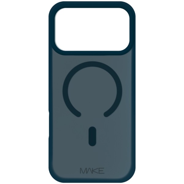Фото - Чехол для смартфона MAKE for Apple iPhone 17 Pro Max Silicone Aura Magnet Dark Blue (MCLAM-AI17PMDB)